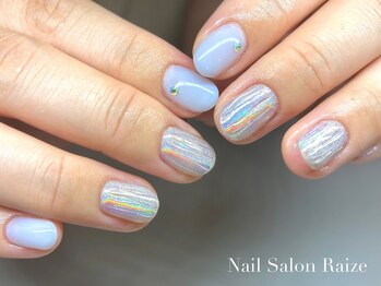 ライズ 本町店(Raize)/ユニコーンミラーネイル/ブルー