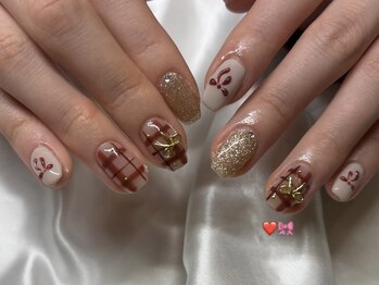 ピョルネイル 浦和(Byul Nail)/ボルドーチェック