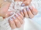 marble nuance nail