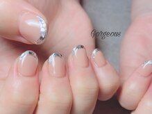 ゴージャス ネイル アンド スクール(Gorgeous)/ガラスフレンチ