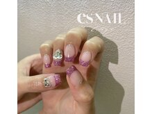エスネイル 新宿西口店(es NAIL)/ラメフレンチ