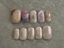 カラネイル 南森町店(calla nail)/「悩める彼女は今日も」アシメ