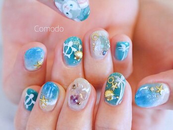 ネイル アトリエ コモード(nail atelier Comodo)/ペイント ［海とテーマパーク］