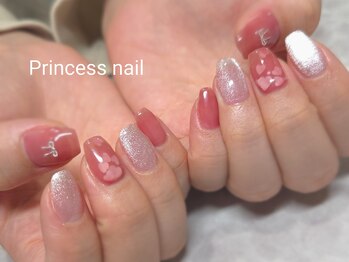 プリンセスネイル(Princess nail)/ハートホロ×リボン9000