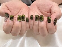 アニー(annie hair design)/阪神？応援マグネットネイル