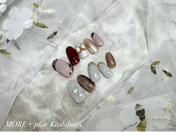 モアプラス 橿原店(MORE+plus)の写真/目にするたび嬉しくなる魅力的なお手元で気分UP♪華やかで可愛い、理想の指先に仕上げます☆