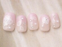 アイネイルズ 天神今泉店(I-nails)/桃色グラデお花
