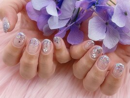 ラメグラワンポイントアート