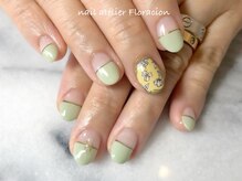 ネイルアトリエ フロラシオン/定額ネイル　抹茶ラテネイル