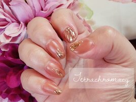 マットネイル×ゴールド