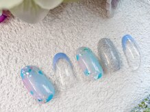 ネイルサロン ロゼプリュム/紫陽花ネイル