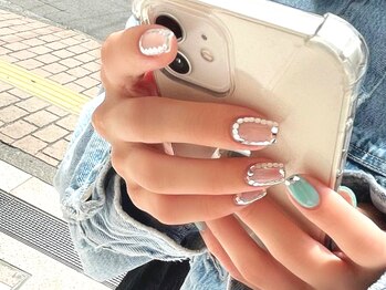 ネイルマジック 仙台一番町店(NAIL MAJIC)/ホロ囲みワンホンネイル