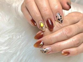 レオパードアートネイル