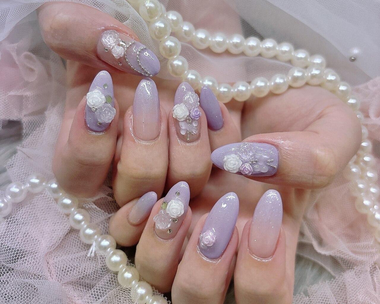 ⑨つけ爪6個セット デザイン多様 バラ売り、まとめ売り可 2026年夏トレンド】薔薇のネイルデザイン集｜人気順｜207ページ目