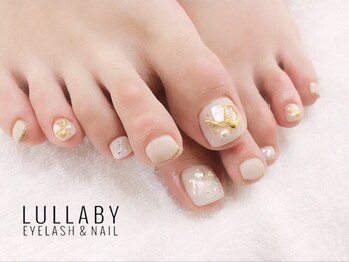 ララバイ 恵比寿店(LULLABY)/ホワイトゴールド　フットネイル