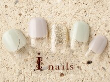 アイネイルズ 町田店(I nails)/スプリングラメフレンチ　7980円