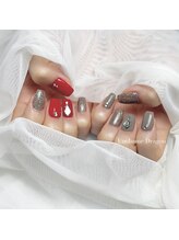 アン ジョーヌドラゴ/【自爪ネイル】アシメカラー