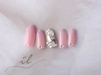 グラデーション×ストーンネイル