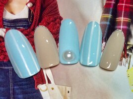 シンプルストライプネイル