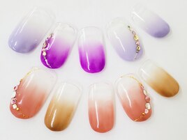 グラデーション+ラメライン