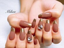 ミリュウ(Milieu)/ブラウン×ミラーフレンチ