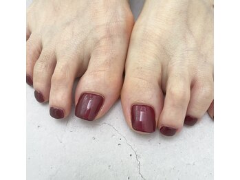 エムスラッシュ ネイル センター北店(M.SLASH)/フット シェラック ボルドー