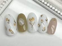 ネイリッシュサロン エー(Nailish Salon A)/ニュアンスフラワーネイル