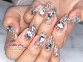 【自爪ネイル】キラキラネイル