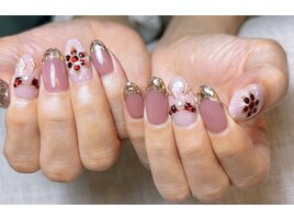 冬の結晶ネイル