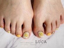 ネイルアトリエルカ(nail atelier LUCA)/C-39 押し花フットネイル