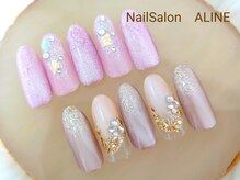 ネイルサロン アリーヌ(ＡＬＩＮＥ)の雰囲気（【初回オフ無料＋ハンドワンカラー¥4500】※写真5月新作¥6500 ）