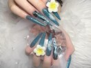 キラキラ/梅雨ネイル