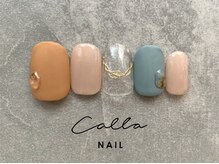 カラネイル 南森町店(calla nail)/マット×ぷっくりアート