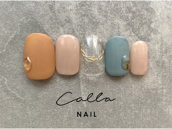 カラネイル 南森町店(calla nail)/マット×ぷっくりアート
