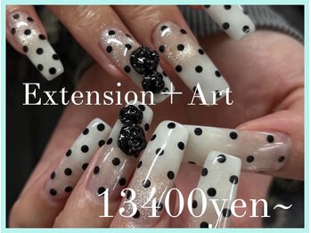 ゆびノさき +tennojiの写真/[持ち込みデザインOK]Artやり放題60分￥7950～◆長さ出し10本￥5500◆指先からセンス漂う上級者な雰囲気を