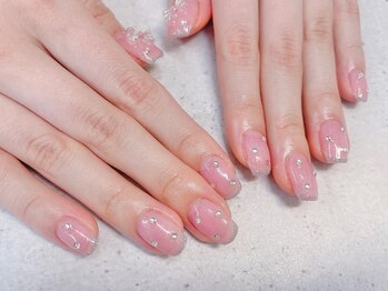 ネイル ビューティーマジック 葛西本店/ピンクキラキラネイル