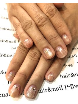 ヘアアンドネイル ピーファイブ(P-five)/上品に華やかネイル♪♪