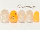 シンプルにこちゃんネイル