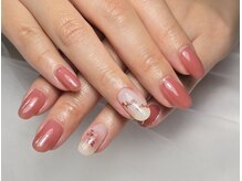 セブンセッテネイル(7.sette_nail)/キュートなラグ書きネイル