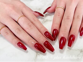 モアプラス 橿原店(MORE+plus)の写真/すらりと伸びた美しい指先に!特別なイベントに合わせたい、可愛いアートやパーツを乗せたい方にオススメ♪