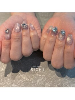 リッシュ(RICHE)/ハートビジューパーツネイル