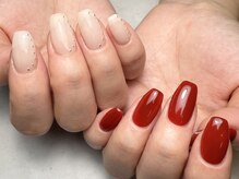 マニネイルケア 西船橋店(maninail CARE)/ボルドー×シンプルアート