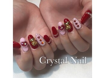 クリスタルネイル ボンベルタ橘店(CRYSTAL NAIL)/ガーリーネイル