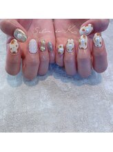 サロンドゥケー(salon du k)/牛柄ネイル