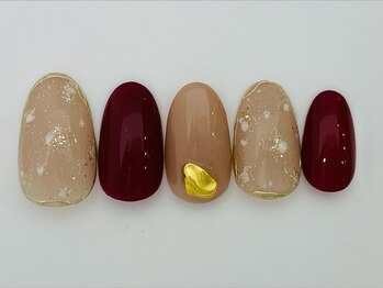 ネイルサロン アビー グランデュオ蒲田店(abbie)/囲みボルドー¥10318