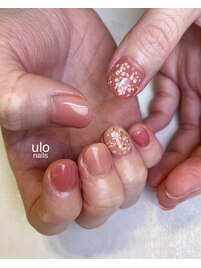 満開の押花ネイル