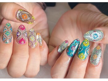 ネイルサロン エムアンドエヌ(nail salon m&n)の写真/《素早い＆キレイ》細かいアート～痛ネイルまで幅広くステキにプロデュース致します♪納得のクオリティー★