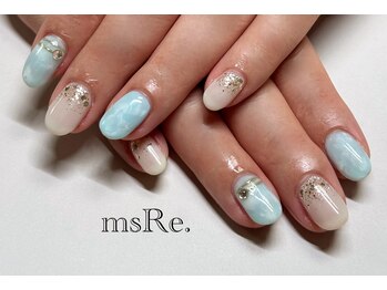 タイダイ×リングネイル