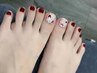 【FOOT】親指2本・アート・パーツ付け放題 ¥4130