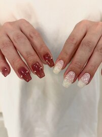 左右非対称ネイル
